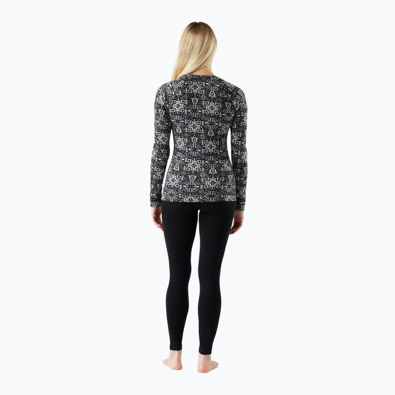 Dámská termoakční mikina Smartwool Merino 250 Baselayer Crew Boxed black deco floral 2