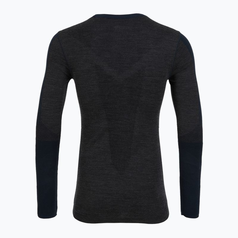 Pánské termoaktivní tričko s dlouhým rukávem Smartwool Intraknit Thermal Merino Baselayer Colorblock Crew deep navy/charcoal 2