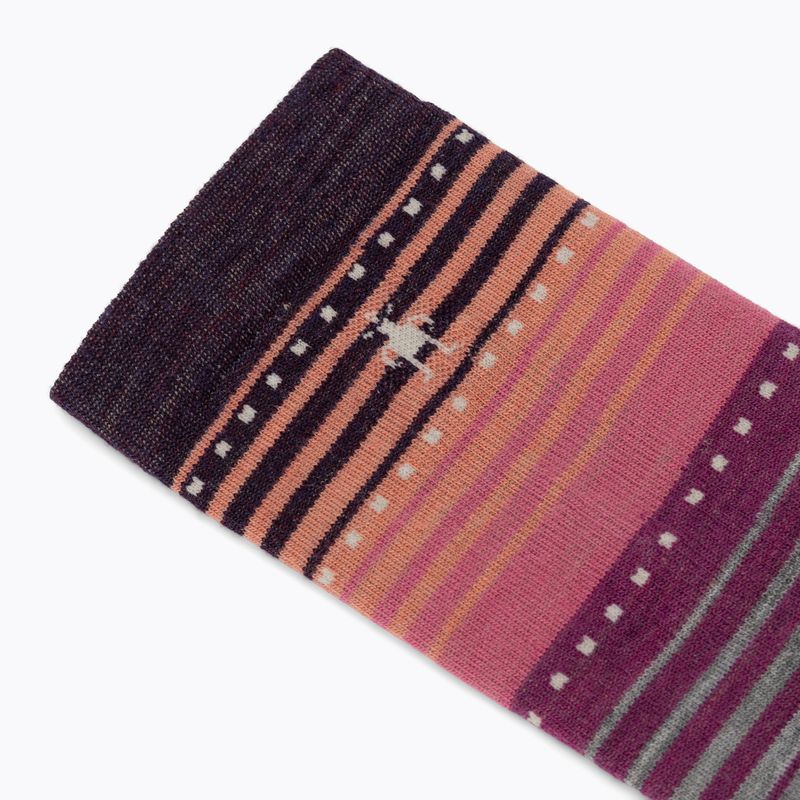 Dámské ponožky Smartwool Everyday Stitch Stripe Crew fossil/purple 3
