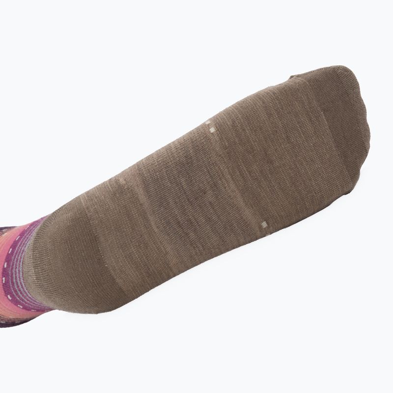Dámské ponožky Smartwool Everyday Stitch Stripe Crew fossil/purple 4