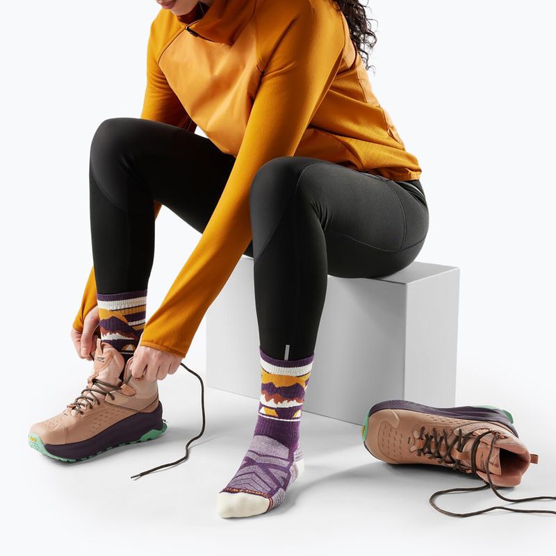 Dámské ponožky Smartwool Hike Light Cushion New Pattern Crew prple ris 2