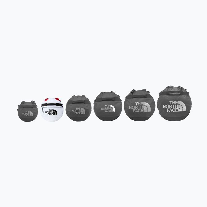 Cestovní taška The North Face Base Camp Duffel S 50 l bílá/černá/výškově červená 5