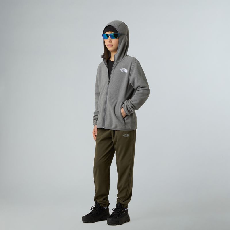 Dětská fleecová mikina The North Face Teen Glacier Full Zip Hoodie mid grey heather 4