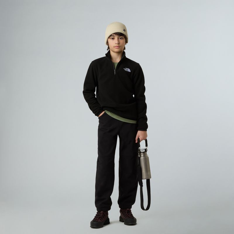 Dětská fleece mikina The North Face Teen Glacier 1/4 Zip black 4