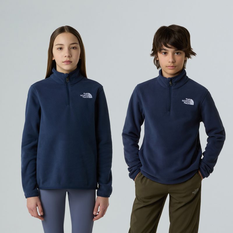 Dětská fleece mikina The North Face Teen Glacier 1/4 Zip summit navy 3