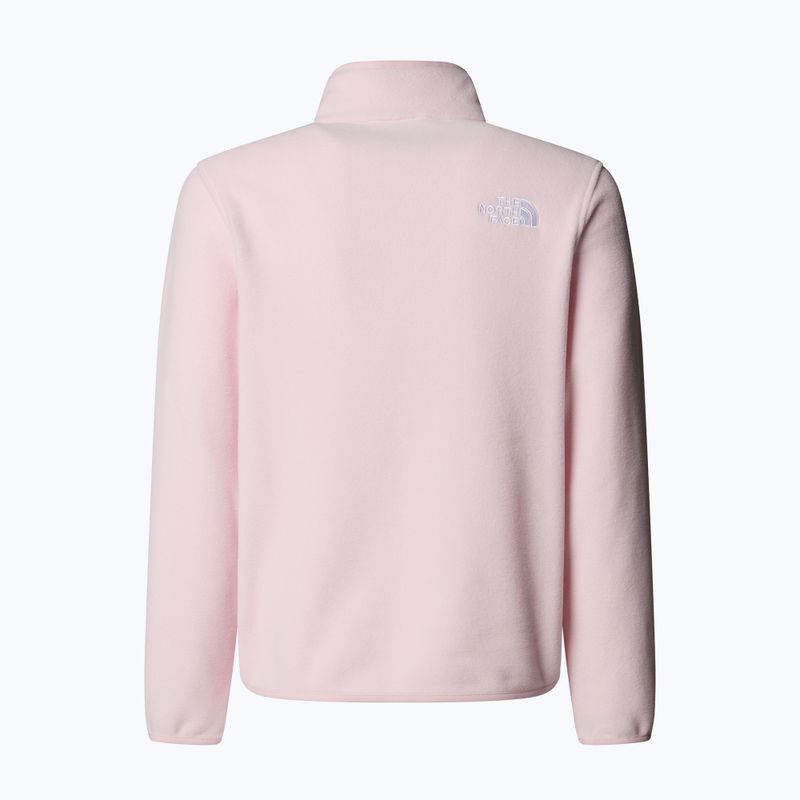 Dětská fleece mikina The North Face Teen Glacier 1/4 Zip pale blossom 2