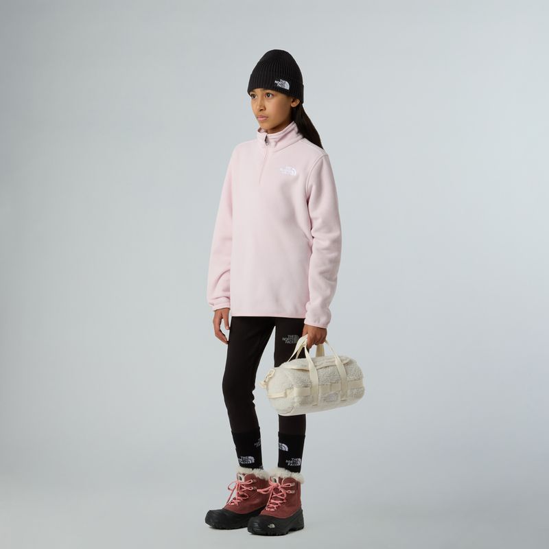 Dětská fleece mikina The North Face Teen Glacier 1/4 Zip pale blossom 4