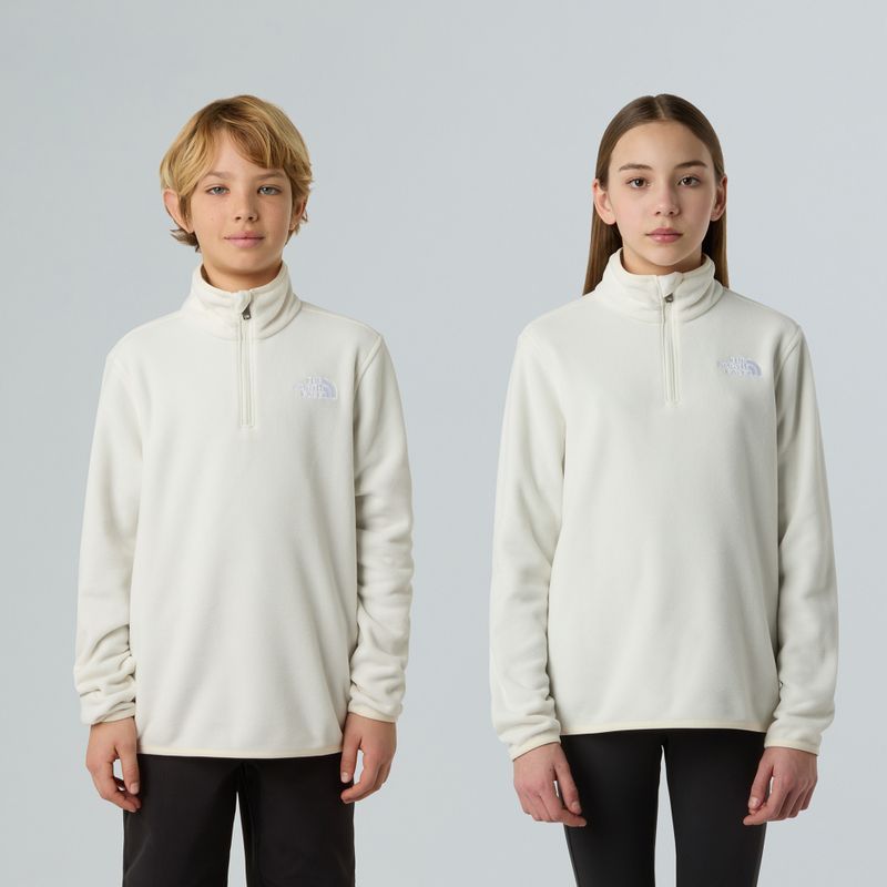 Dětská fleece mikina The North Face Teen Glacier 1/4 Zip wine dune 3