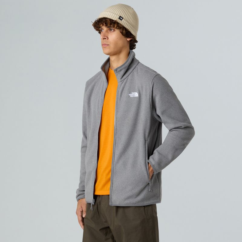 Pánská fleecová mikina The North Face Glacier Fleece mid grey heather 4