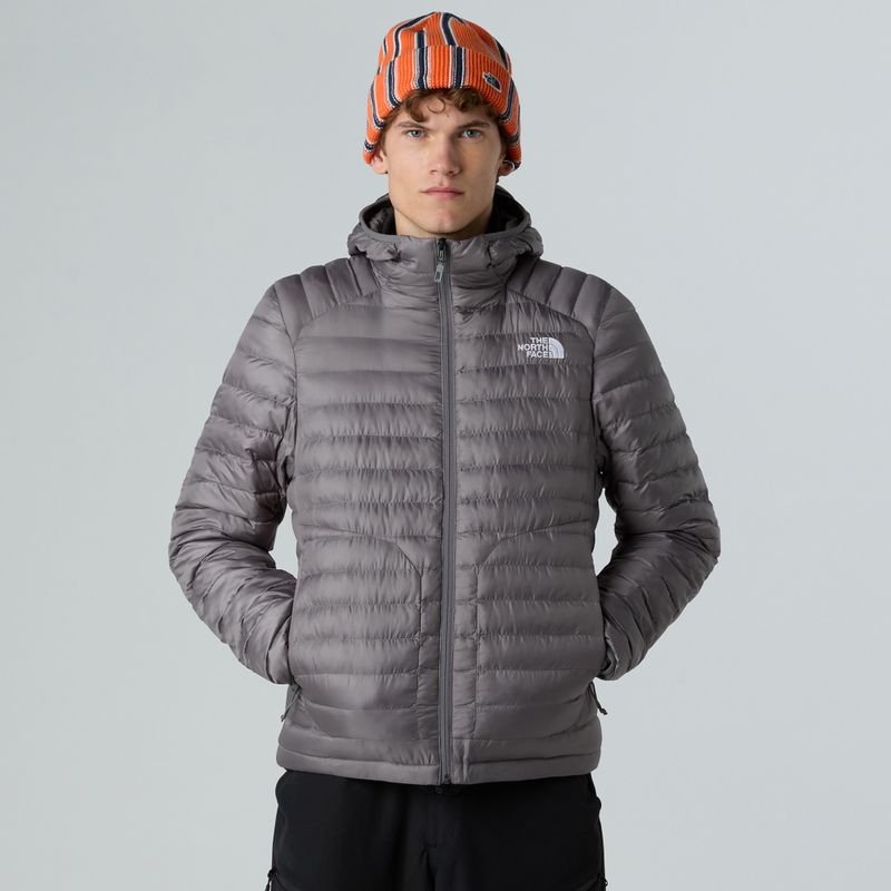 Pánská péřová bunda The North Face Huila Synthetic Hoodie smoked pearl