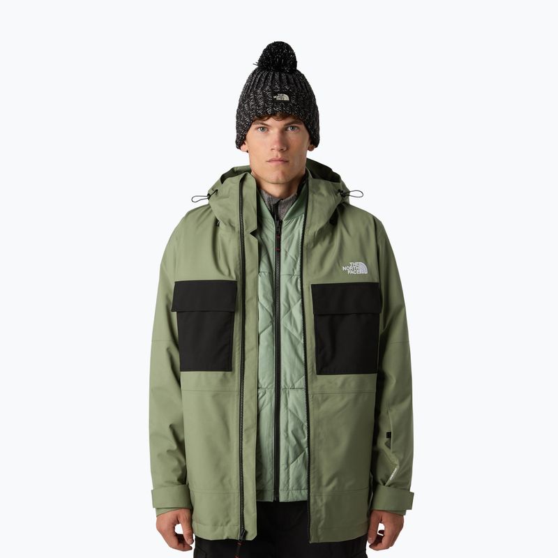 Pánská snowboardová bunda The North Face Fourbarrel Triclimate bark mist/black 4