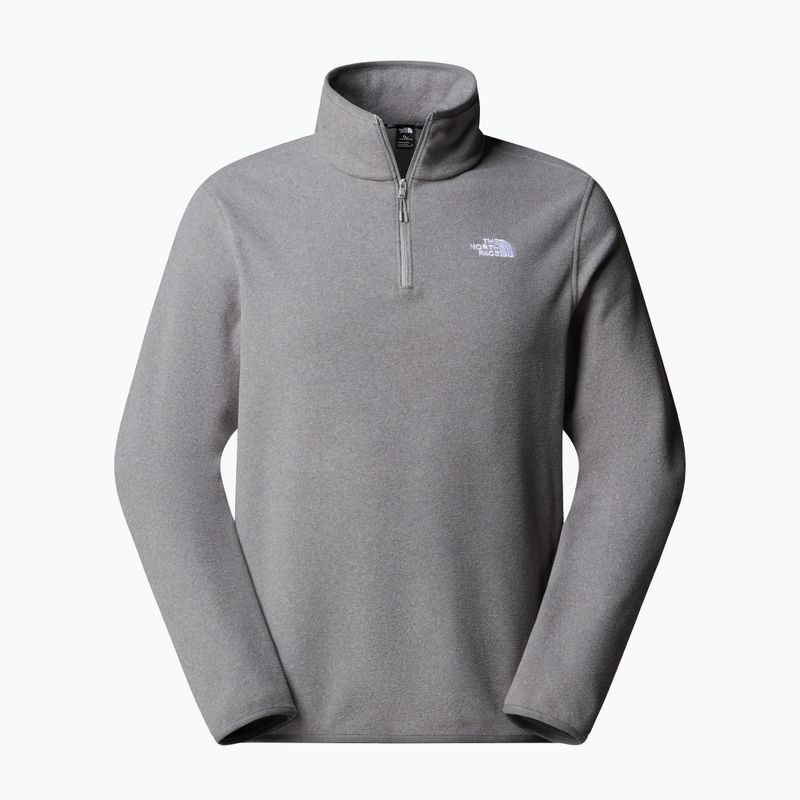 Pánská fleecová mikina The North Face Glacier Fleece 1/4 Zip mid grey heather 4