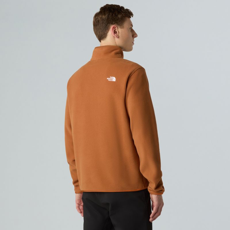 Pánská fleecová mikina The North Face Glacier Fleece 1/4 Zip burnt umber 3