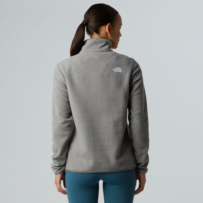 Dámská fleecová mikina The North Face Glacier Fleece 1/4 Zip mid grey heather 3