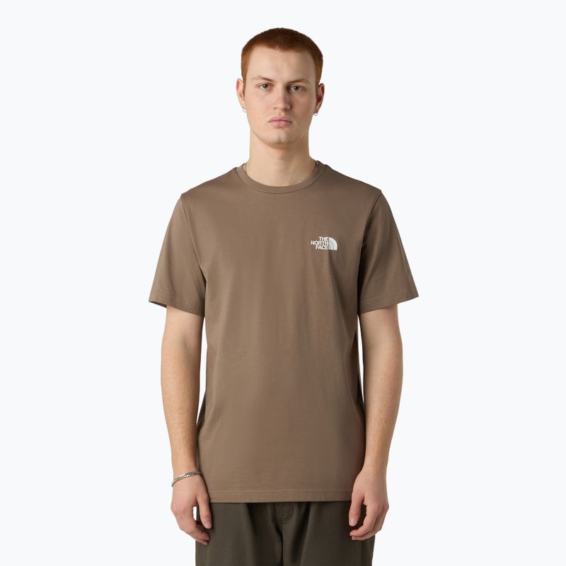 Pánské tričko The North Face Simple Dome mocha brown