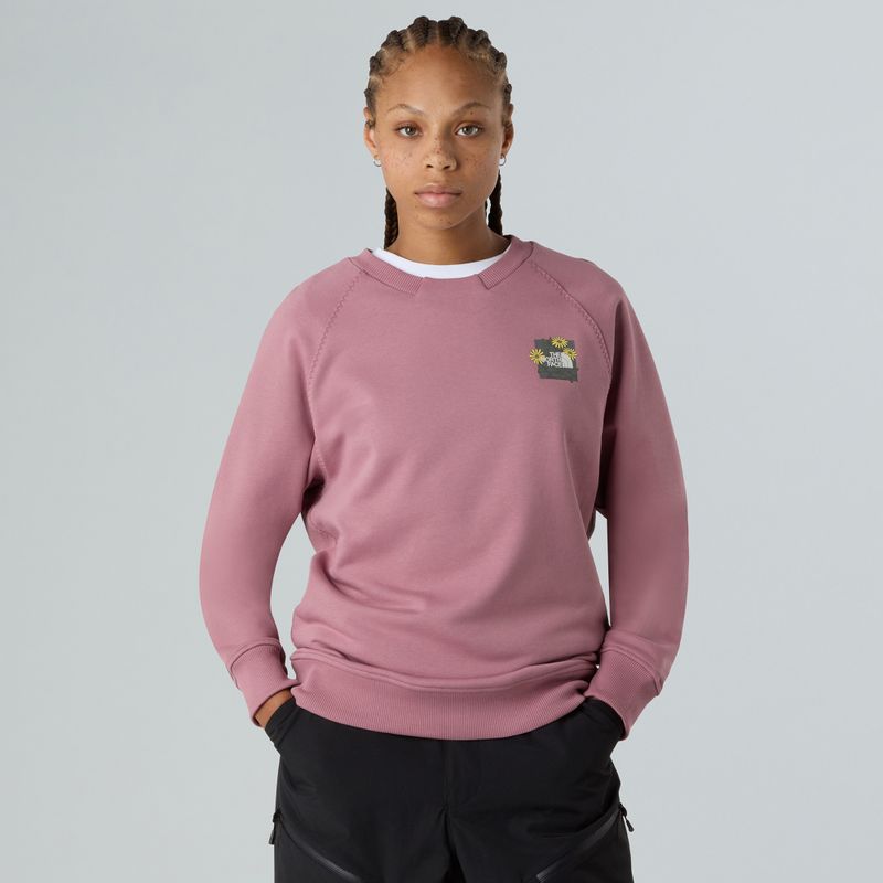 Dámská mikina The North Face Connect Relaxed Crew Graphic nostalgia rose