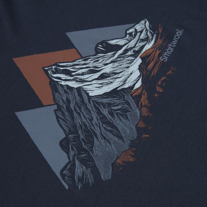 Pánské tričko Smartwool Peak Bagger Active SS Graphic Tee navy 3