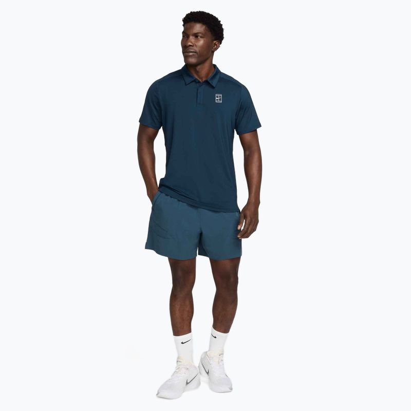 Pánské tenisové polo tričko Nike Court Dri-Fit Advantage armory navy / white / white 2