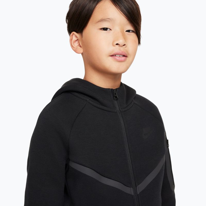 Dětská mikina Nike Sportswear Tech Fleece Full Zip black/black/black 4
