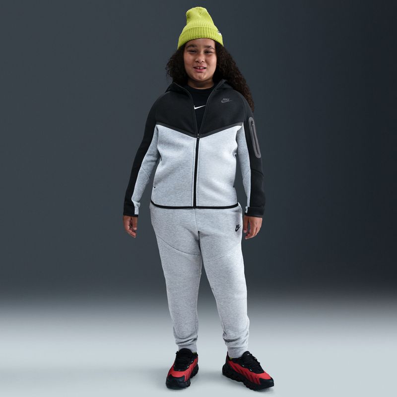 Dětská mikina Nike Sportswear Tech Fleece Full-Zip dark grey heather/black/black/black 10