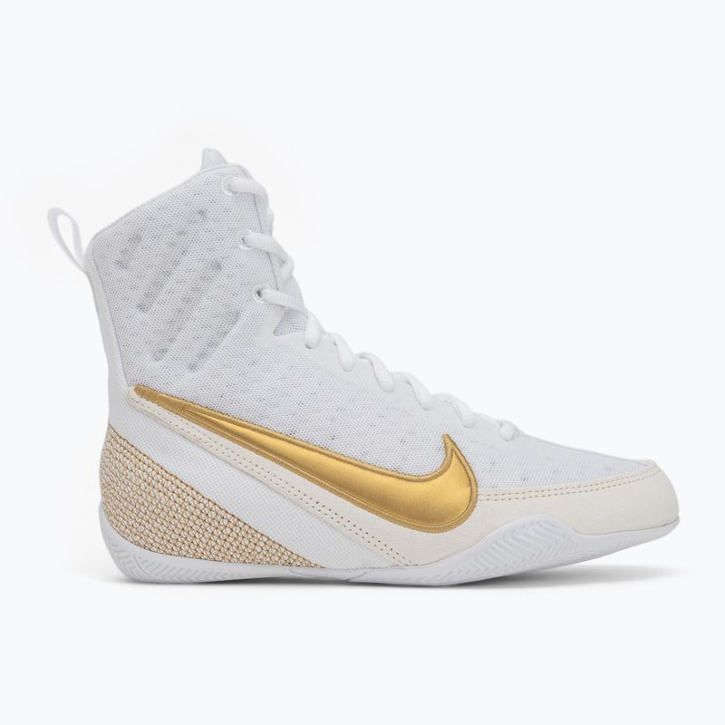 Boxerské boty Nike Machomai 3 white/metallic gold 2