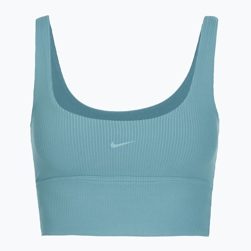 Sportovní podprsenka Nike Zenvy Rib Light Support smokey blue/white