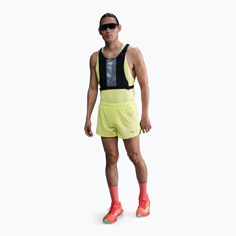 Pánské běžecké šortky Nike Fast Dri-Fit Brief Lined 3" light lemon twist/black 2