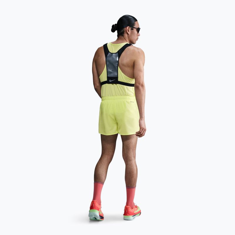 Pánské běžecké šortky Nike Fast Dri-Fit Brief Lined 3" light lemon twist/black 3