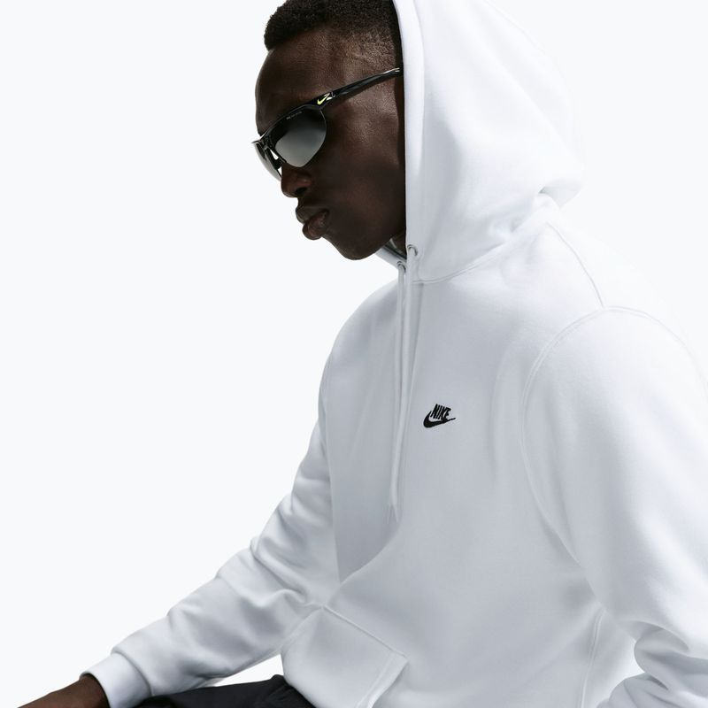 Pánská mikina Nike Club Pullover Hoodie white/white/black 4
