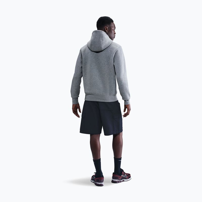 Pánská mikina Nike Club Pullover Hoodie dark grey heather/light smoke grey/white 3