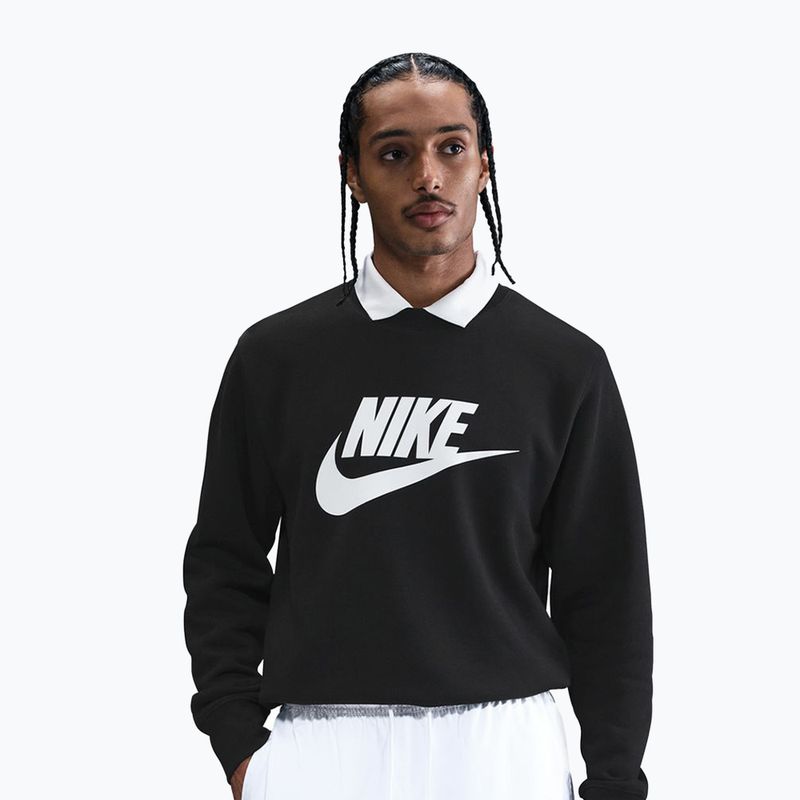 Pánská mikina Nike Sportswear Club Graphic Fleece Crew black/white