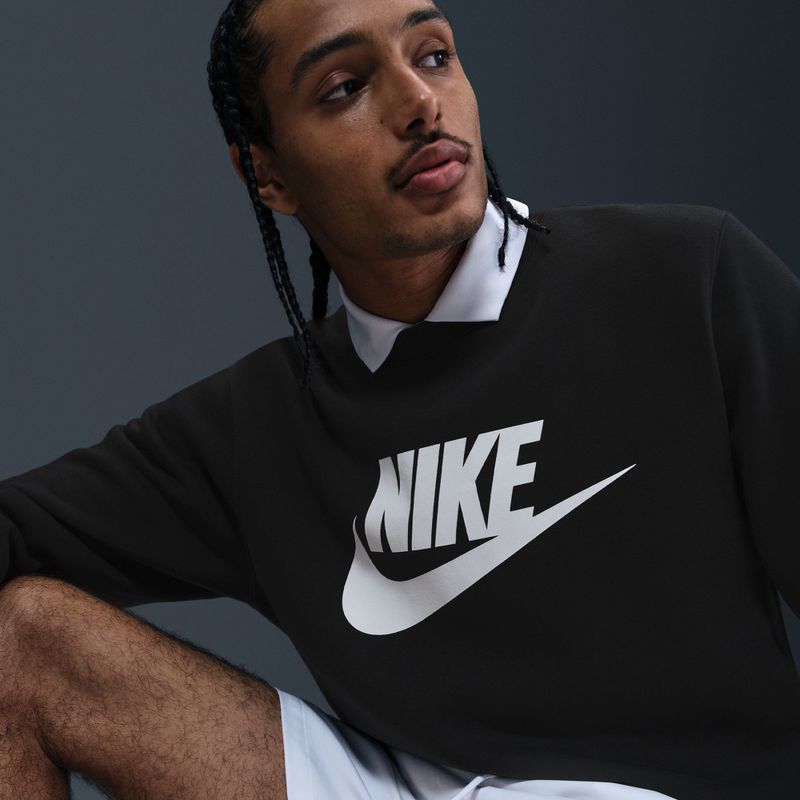 Pánská mikina Nike Sportswear Club Graphic Fleece Crew black/white 6