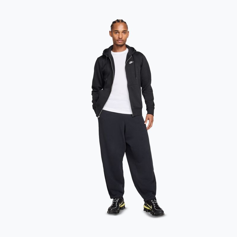 Pánská mikina Nike Club Full Zip Hoodie black/black/white 2