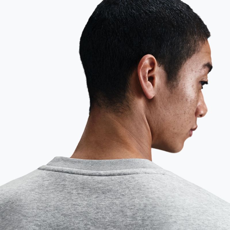 Pánská mikina Nike Club Fleece Crew dark grey heather/white 5