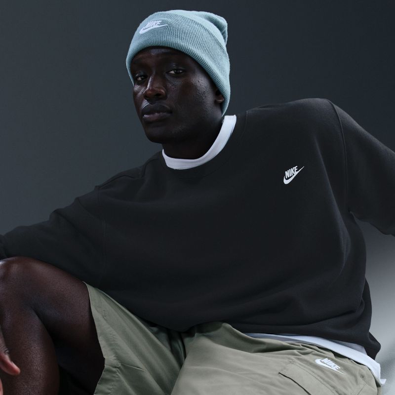 Pánská mikina Nike Club Fleece Crew black/white 5