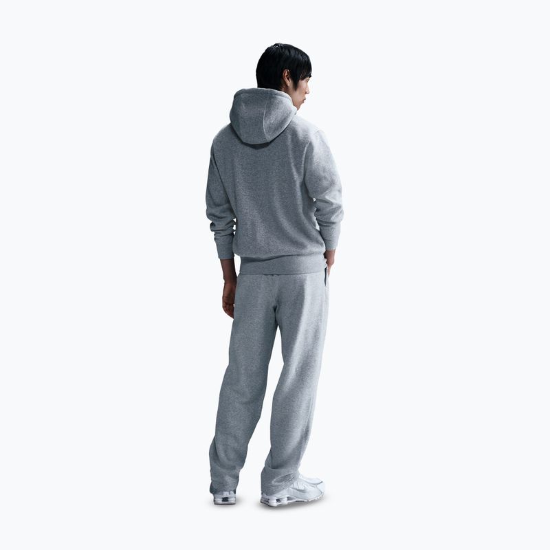 Pánská mikina Nike Club Full Zip Hoodie dark grey heather/light smoke grey/white 3