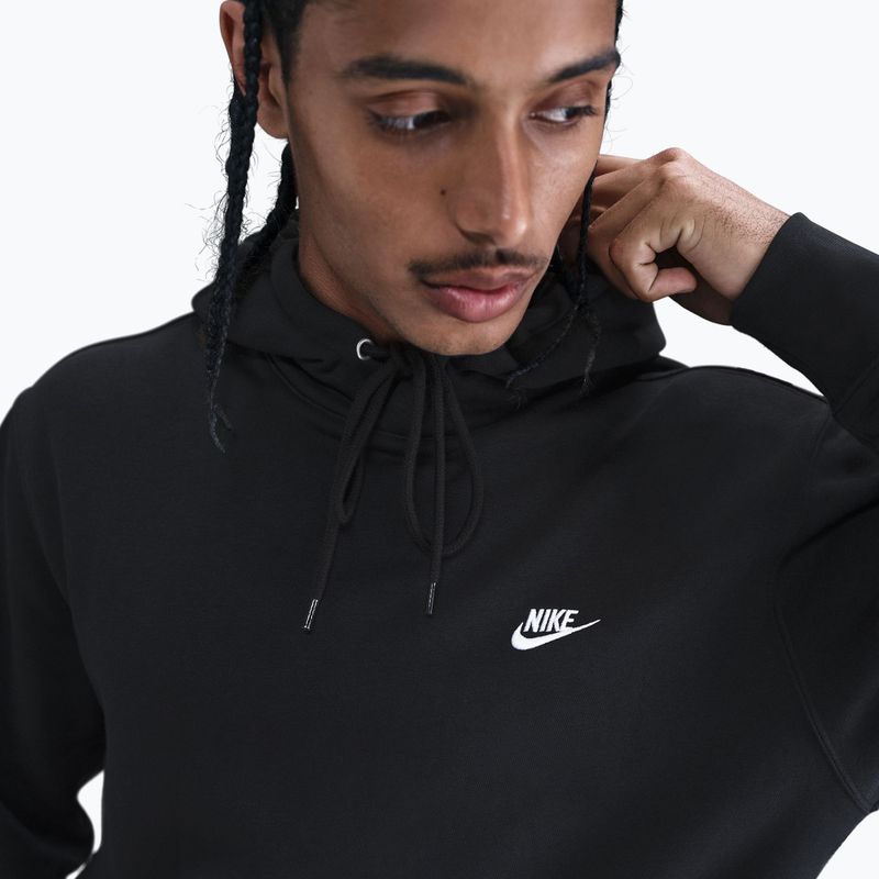 Pánská mikina Nike Club Pullover Hoodie black/black/white 5