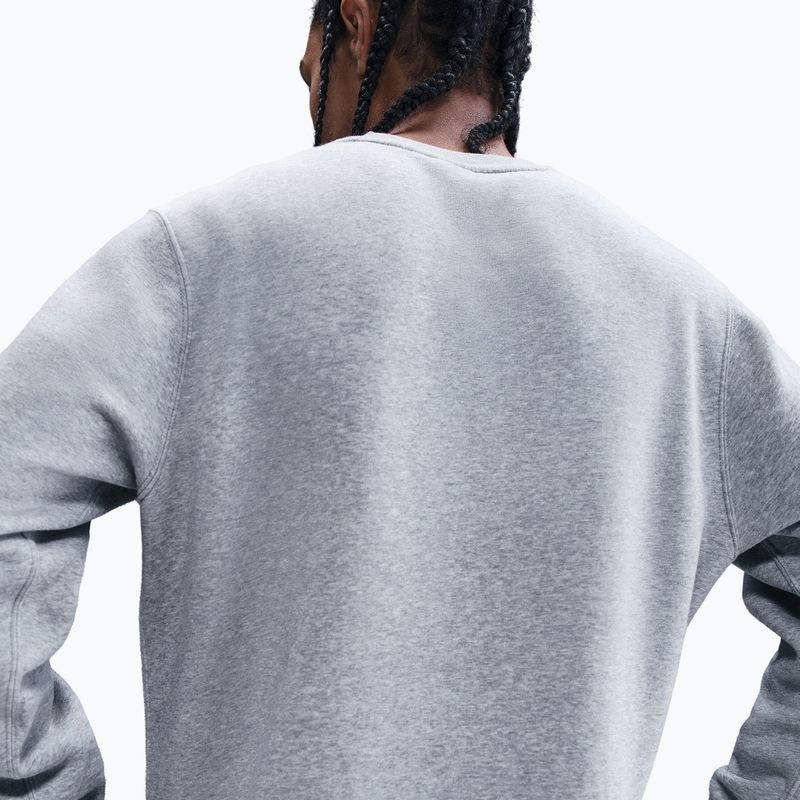 Pánská mikina Nike Sportswear Club Graphic Fleece Crew dark grey heather/white 5