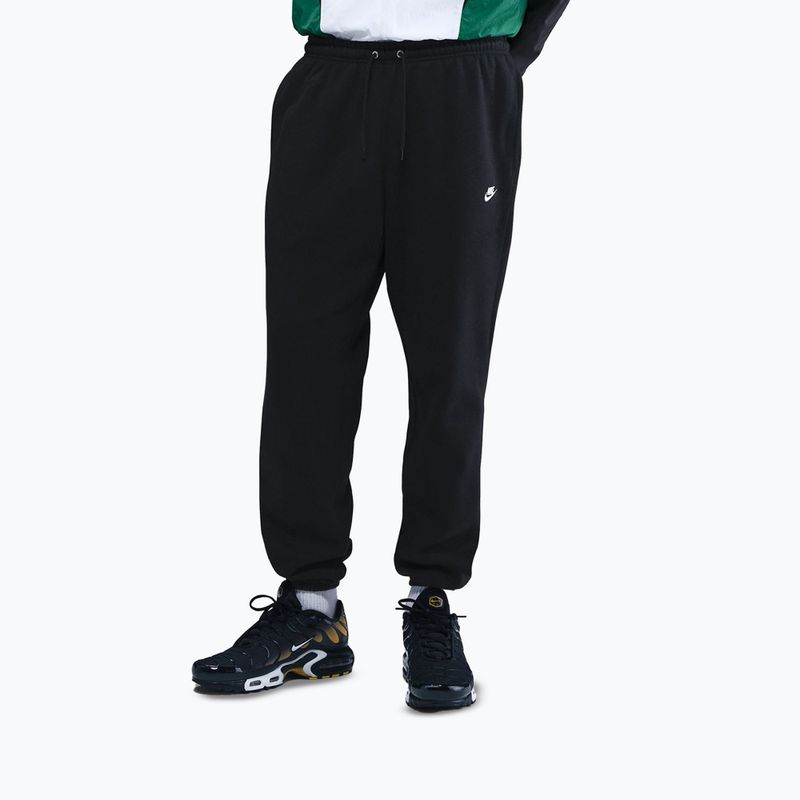 Pánské tepláky Nike Club Cuffed Brushed black/black/white