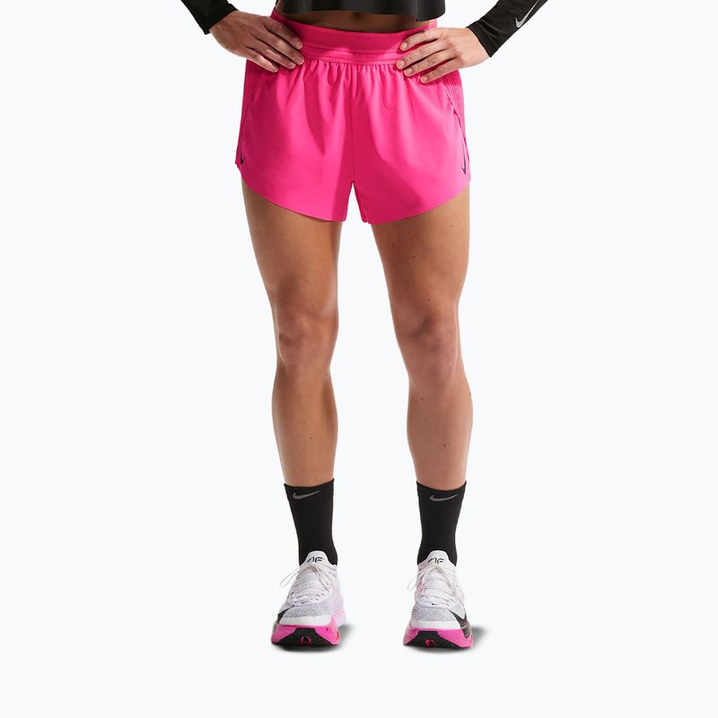 Dámské běžecké šortky Nike AeroSwift Dri-Fit ADV Mid-Rise 3" hyper pink/black