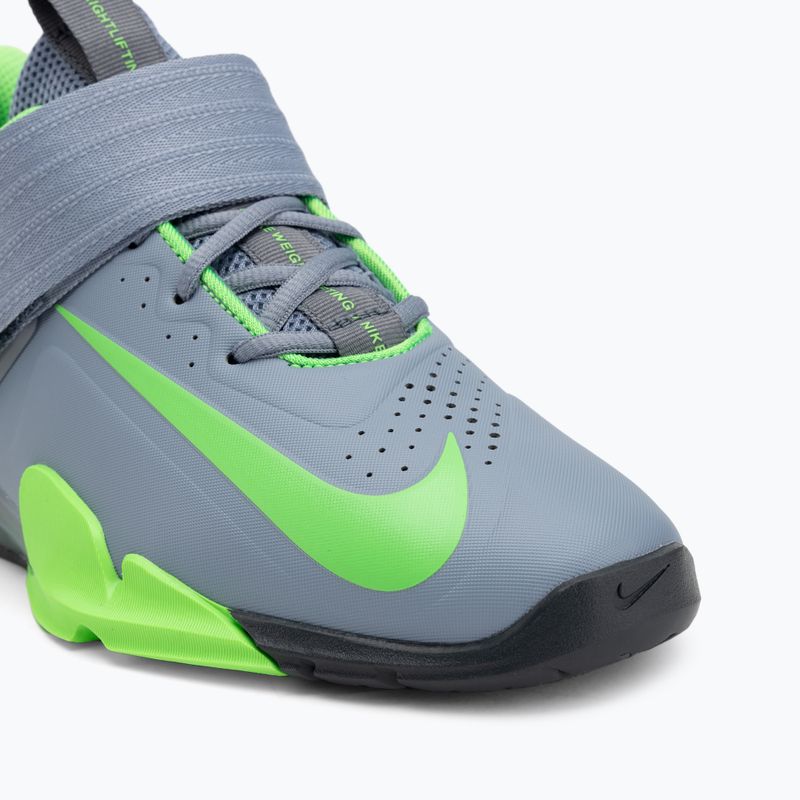 Vzpěračské boty Nike Savaleos ashen slate/green strike/anthracite 7