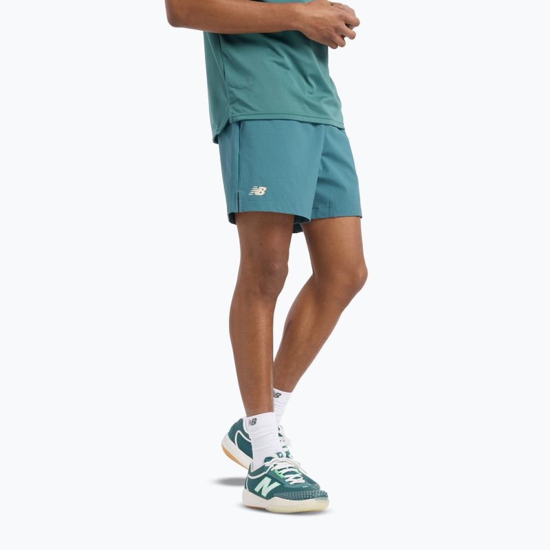 Pánské tenisové šortky New Balance Tournament Seersucker Short new spruc 5