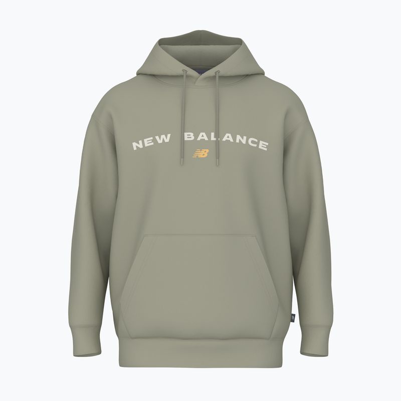 Pánská mikina New Balance Reimagine Fleece Hraphic Hoody olivine