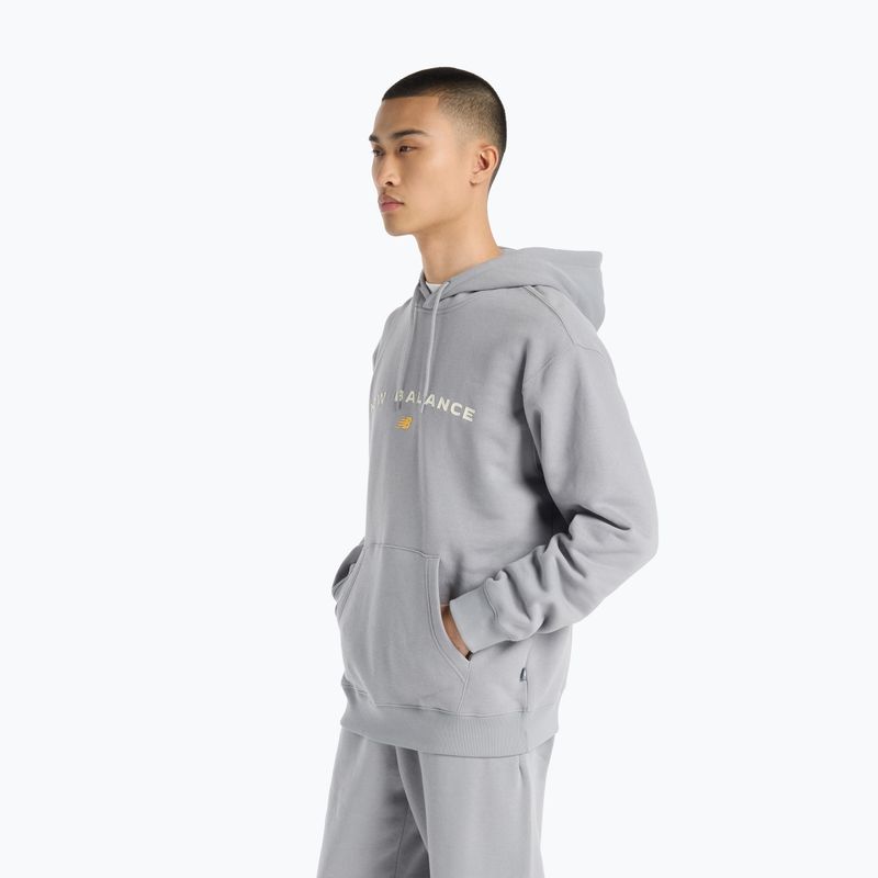 Pánská mikina New Balance Reimagine Fleece Hraphic Hoody slategrey 3