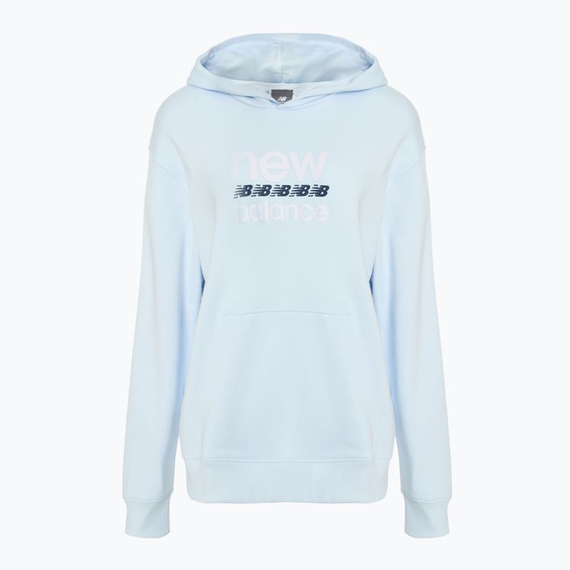 Dámská mikina  New Balance Sport Graphic French Terry Hoodie ice blue