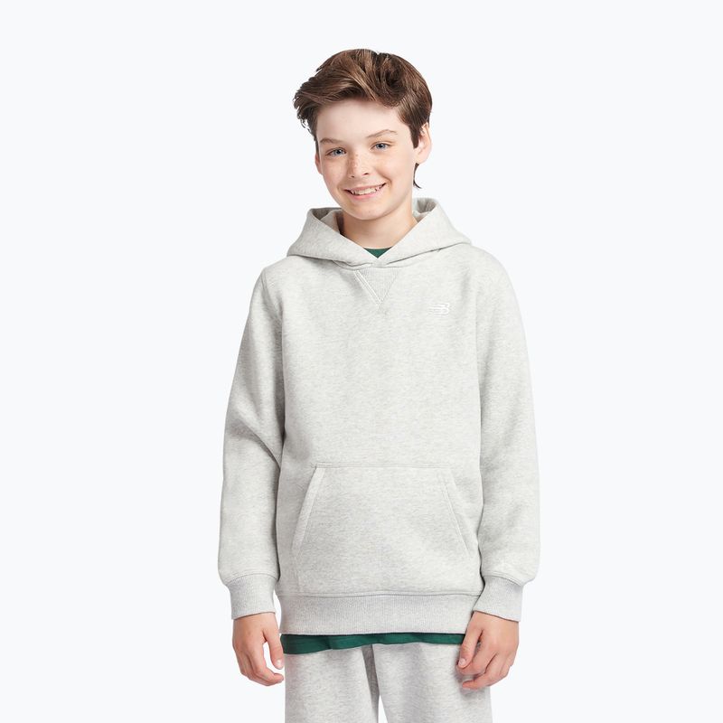 Dětská mikina New Balance Brush Back Small Logo Hoodie ash heather