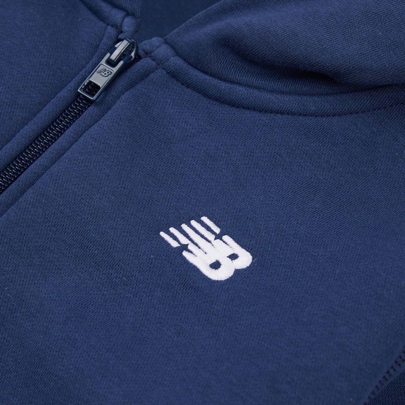 Dětská mikina New Balance Brush Back Small Logo Full Zip Hoodie nb navy 3