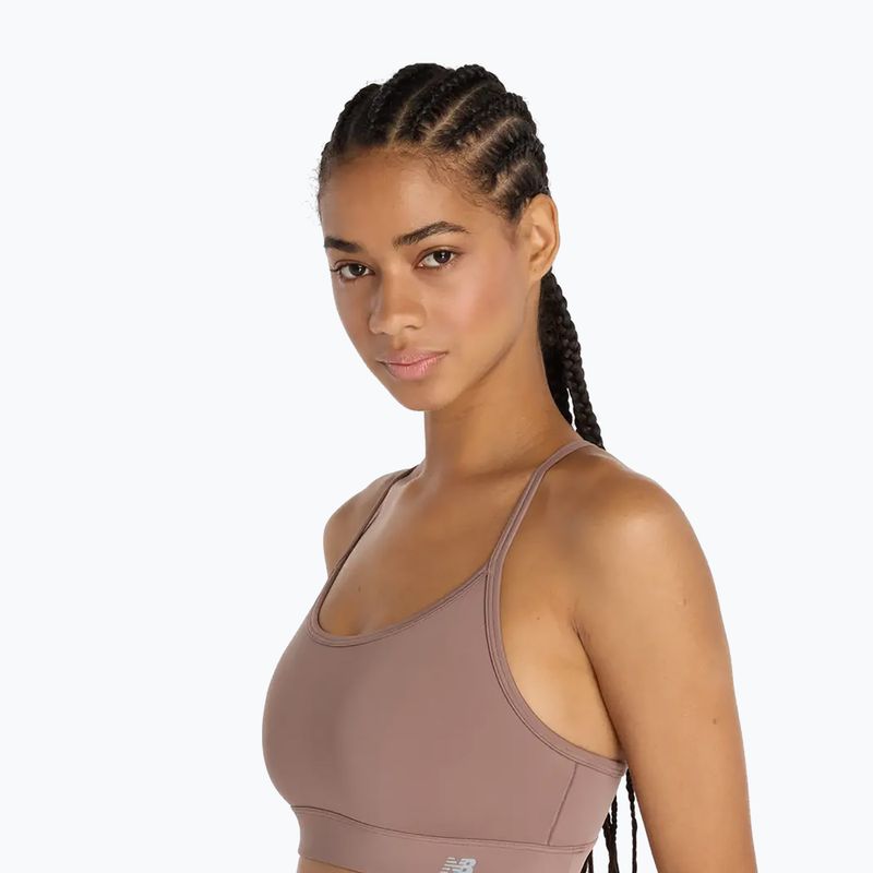 Sportovní podprsenka New Balance Essential Yoga brown 5