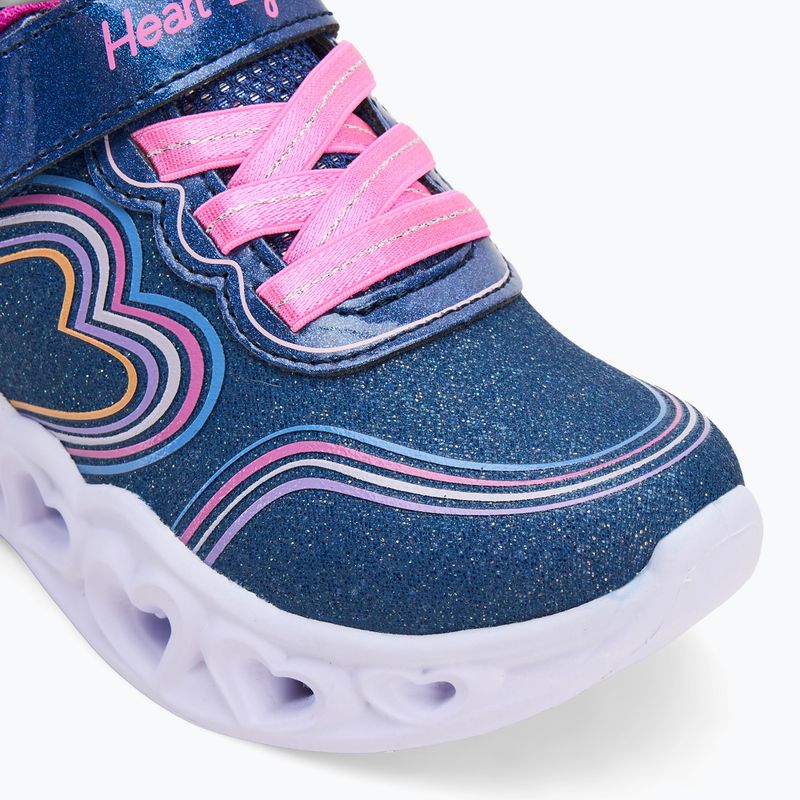 Dětské boty SKECHERS Heart Lights Retro Hearts navy leather/multi trim 7