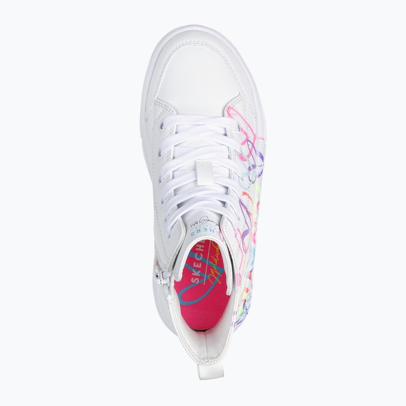 Dětské boty SKECHERS Hyperlift Love Daze white/multicolor 11